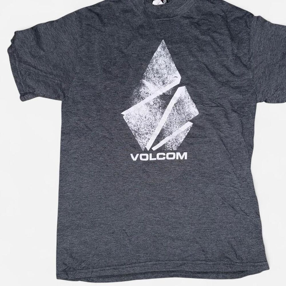 Volcom Men's Grey and Black T-shirt